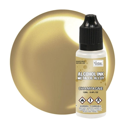 Couture Creations Metallics Alloys Alcohol Ink .4Oz-Champagne