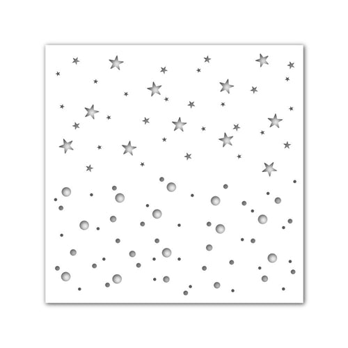 Simon Says Stamp! Simon Says Stamp Stencil RANDOM DOTS AND STARS ssst121509