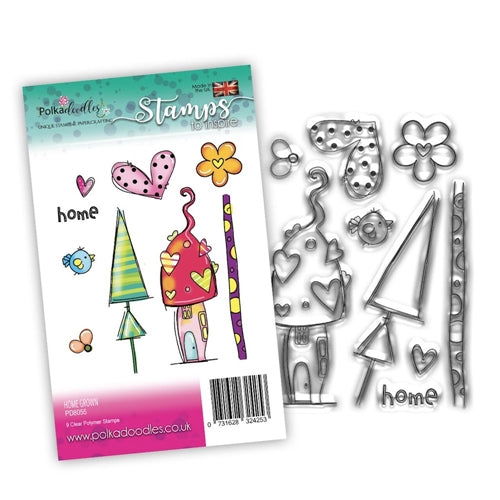 Simon Says Stamp! Polkadoodles HOME GROWN Clear Stamps pd8055*