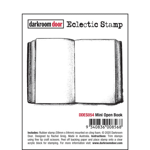 Simon Says Stamp! Darkroom Door Cling Stamp MINI OPEN BOOK Eclectic ddes054