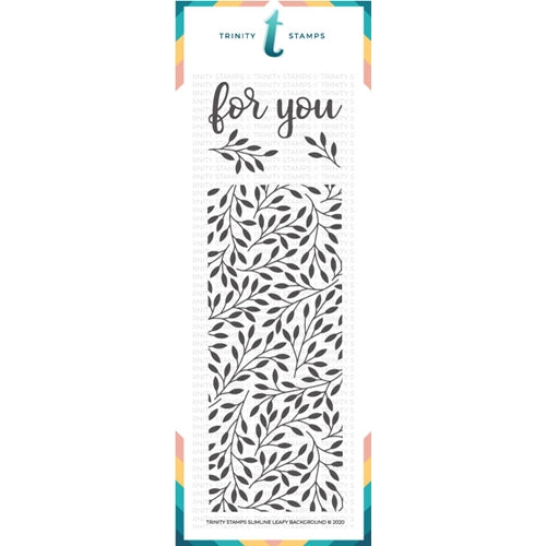 Simon Says Stamp! Trinity Stamps SLIMLINE LEAFY BACKGROUND Clear Stamp Set tps069*