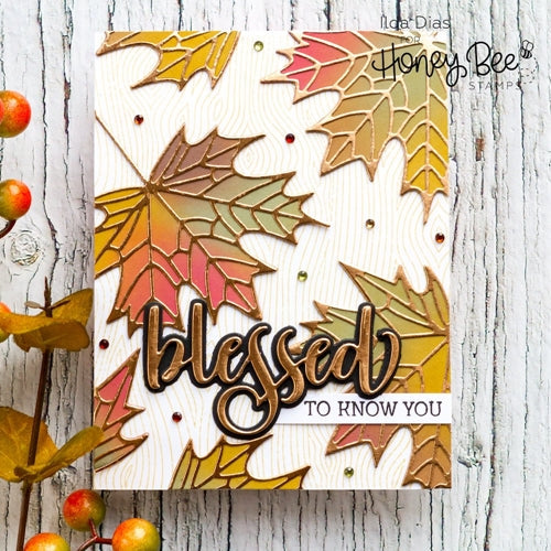 Simon Says Stamp! Honey Bee LOVELY LAYERS MAPLE LEAF Dies hbdsllma