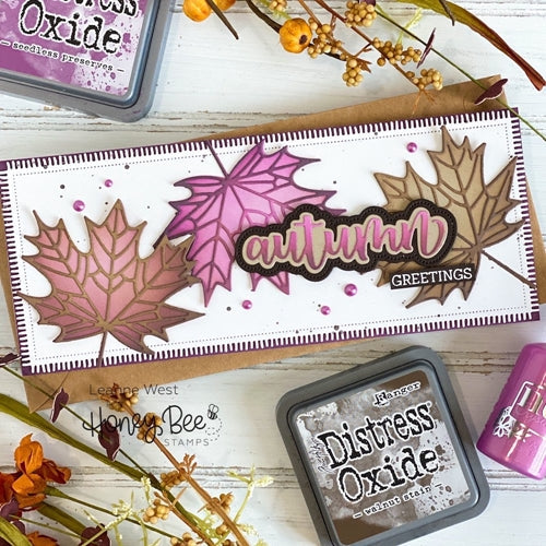 Simon Says Stamp! Honey Bee LOVELY LAYERS MAPLE LEAF Dies hbdsllma