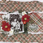 Simon Says Stamp! Paper Rose CHRISTMAS PLAID 12x12 Paper Pack 19958