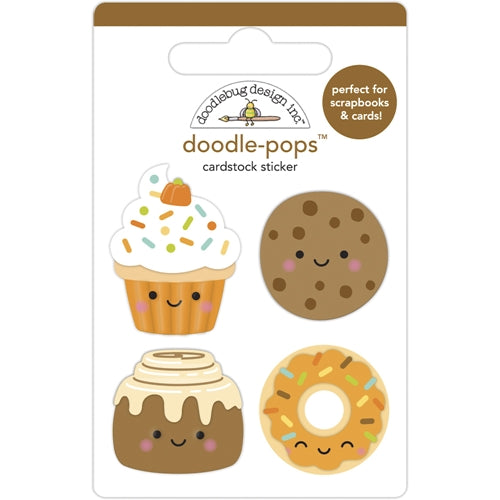 Simon Says Stamp! Doodlebug FALL TREATS Doodle Pops 3D Stickers 6949