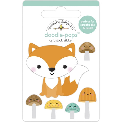 Simon Says Stamp! Doodlebug FOX AND FRIENDS Doodle Pops 3D Stickers 6951