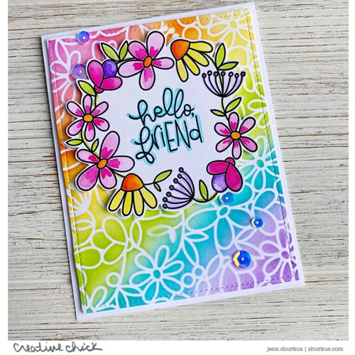 Simon Says Stamp! Simon Says Stamp Stencil FREESTYLE FLOWERS ssst121510 | color-code:ALT2