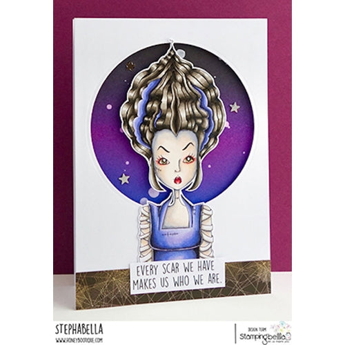 Simon Says Stamp! Stamping Bella Cling Stamps MOCHI BRIDE OF FRANKENSTEIN eb982