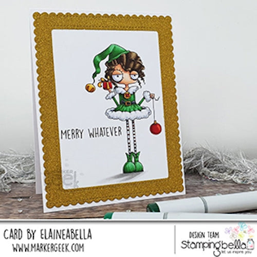Simon Says Stamp! Stamping Bella Cling Stamps ODDBALL GIRL ELF eb1004