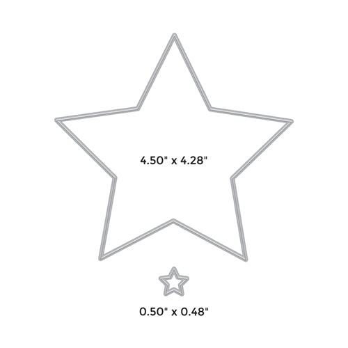 Simon Says Stamp! Hero Arts 5 POINT STARS Infinity Dies DI821