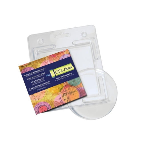 Simon Says Stamp! Gel Press 4 x 4 ROUND REUSABLE GEL PRINTING PLATE 108064