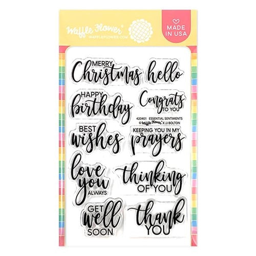 Simon Says Stamp! Waffle Flower ESSENTIAL SENTIMENTS Clear Stamps 420401