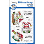 Simon Says Stamp! Whimsy Stamps GNOME FOR CHRISTMAS Clear Stamps C1365