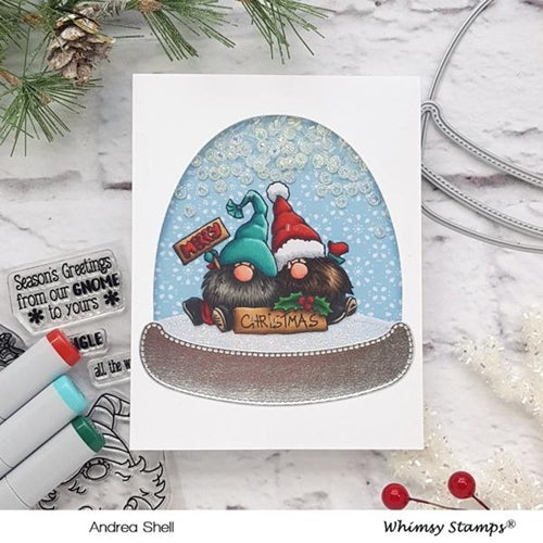 Simon Says Stamp! Whimsy Stamps GNOME FOR CHRISTMAS Clear Stamps C1365