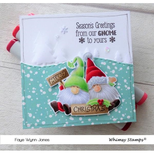 Simon Says Stamp! Whimsy Stamps GNOME FOR CHRISTMAS Clear Stamps C1365
