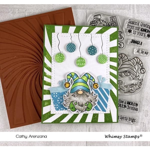 Simon Says Stamp! Whimsy Stamps GNOME FOR CHRISTMAS Clear Stamps C1365