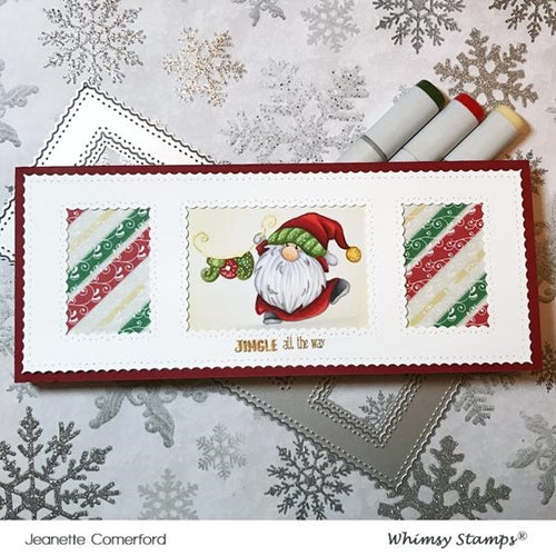 Simon Says Stamp! Whimsy Stamps GNOME FOR CHRISTMAS Clear Stamps C1365
