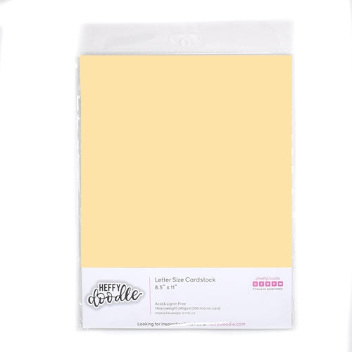Heffy Doodle - 8.5 x 11 Colored Cardstock - Butterscotch