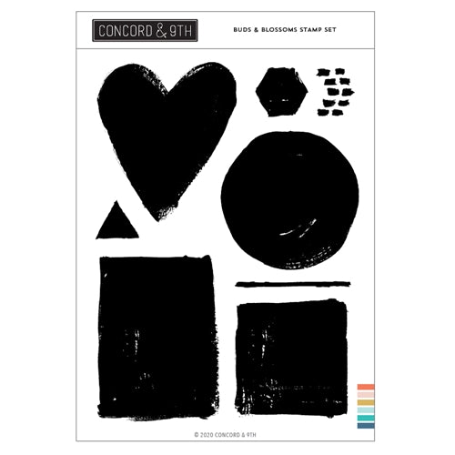 Simon Says Stamp! Concord & 9th PAINTED SHAPES Clear Stamp Set 10994