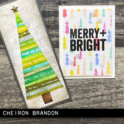 Simon Says Stamp! Tim Holtz Layering Stencil TREE LOT THS150