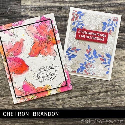 Simon Says Stamp! Tim Holtz Cling Rubber Stamps THE POINSETTIA CMS426