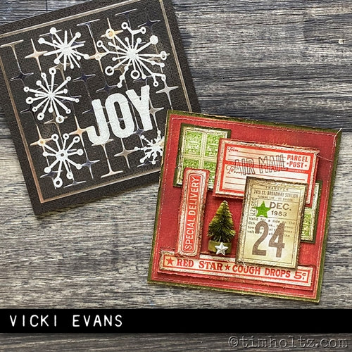 Simon Says Stamp! Tim Holtz Cling Rubber Stamps VINTAGE HOLIDAYS CMS423