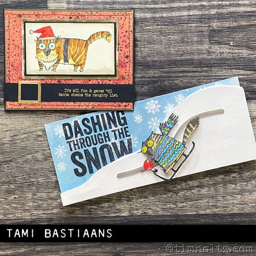 Simon Says Stamp! Tim Holtz Cling Rubber Stamps BOLD TIDINGS 4 CMS421