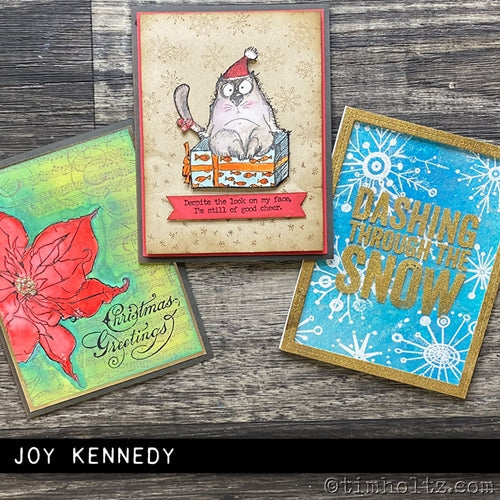 Simon Says Stamp! Tim Holtz Cling Rubber Stamps BOLD TIDINGS 4 CMS421