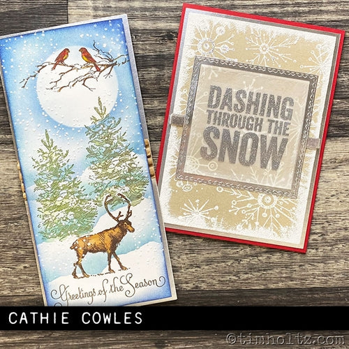 Simon Says Stamp! Tim Holtz Cling Rubber Stamps BOLD TIDINGS 4 CMS421