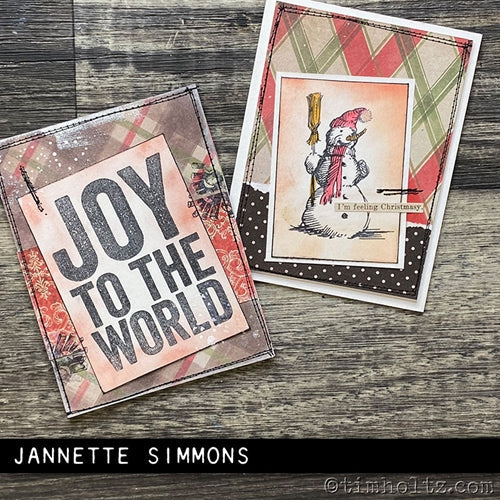 Simon Says Stamp! Tim Holtz Cling Rubber Stamps BOLD TIDINGS 2 CMS419