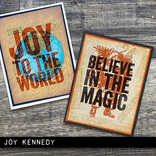 Simon Says Stamp! Tim Holtz Cling Rubber Stamps BOLD TIDINGS 2 CMS419