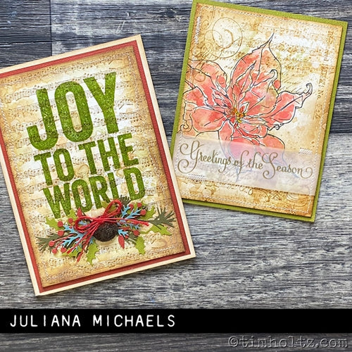 Simon Says Stamp! Tim Holtz Cling Rubber Stamps BOLD TIDINGS 2 CMS419