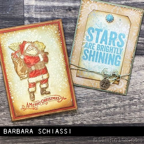 Simon Says Stamp! Tim Holtz Cling Rubber Stamps BOLD TIDINGS 1 CMS418