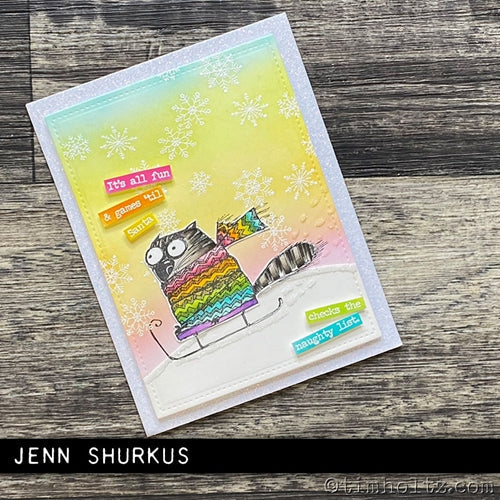 Simon Says Stamp! Tim Holtz Cling Rubber Stamps SNARKY CAT CHRISTMAS CMS416