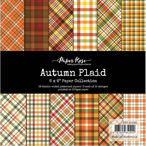 Simon Says Stamp! Paper Rose AUTUMN PLAID 6x6 Paper Pack 20282