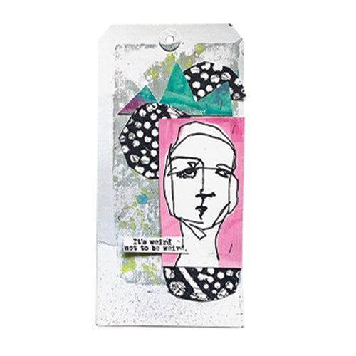 Simon Says Stamp! Dina Wakley Ranger NUMBER 8 WHITE TAGS Media mda74625