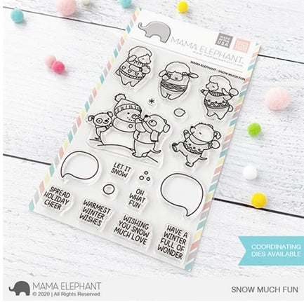 Simon Says Stamp! Mama Elephant Clear Stamps SNOW MUCH FUN*