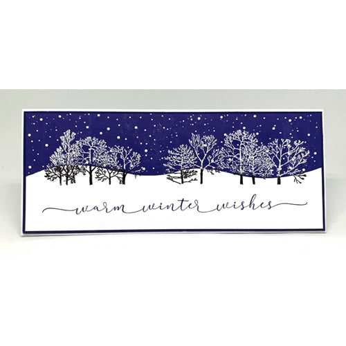 Simon Says Stamp! Impression Obsession Cling Stamp SNOWY NIGHT 3235 LG