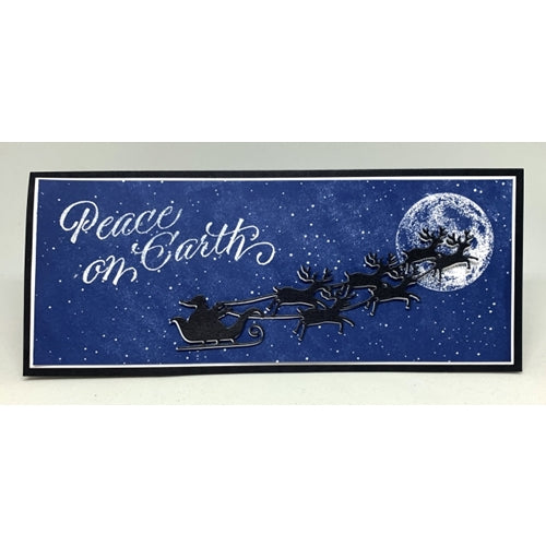 Simon Says Stamp! Impression Obsession Cling Stamp NIGHT SKY WITH MOON 3230 LG