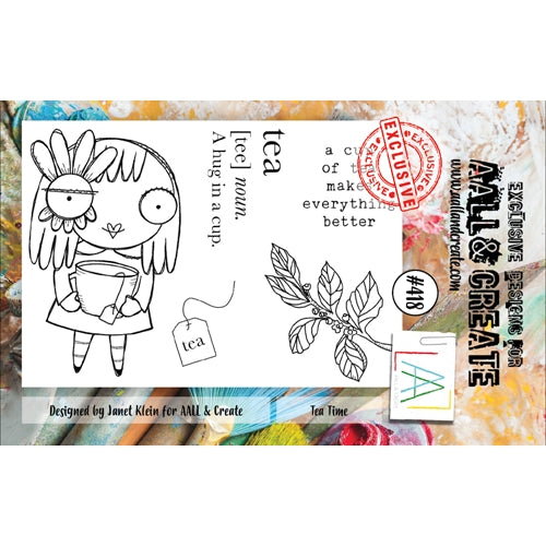 Simon Says Stamp! AALL & Create TEA TIME A7 Clear Stamp Set aal00418