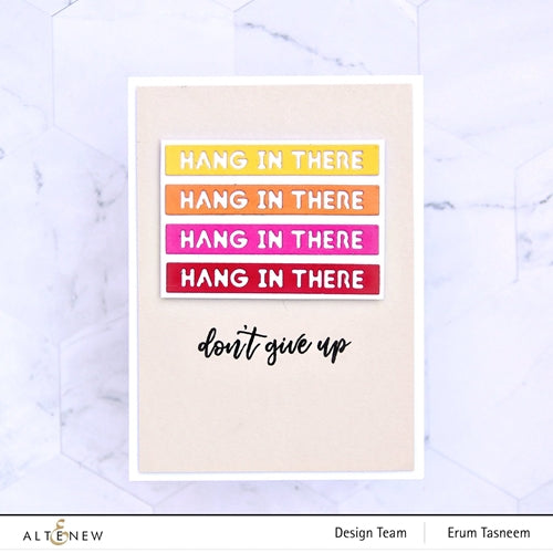 Simon Says Stamp! Altenew ESSENTIAL SENTIMENT STRIPS 3D Dies ALT4549