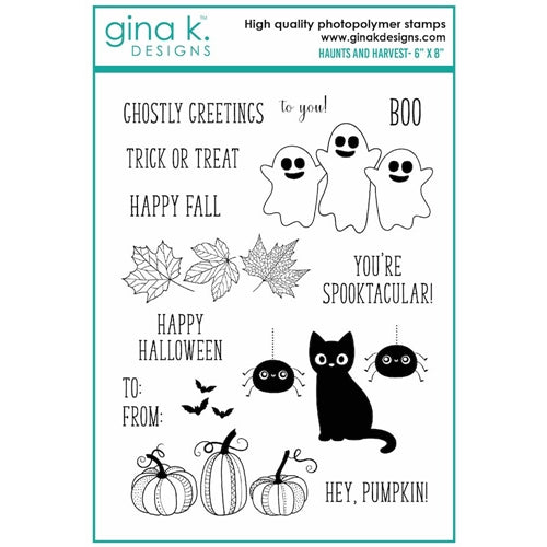 Simon Says Stamp! Gina K Designs HAUNTS AND HARVEST Clear Stamps 6996