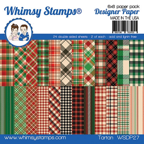 Simon Says Stamp! Whimsy Stamps TARTAN 6 x 6 Paper Pads WSDP27