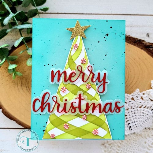 Simon Says Stamp! Trinity Stamps WE WISH YOU A MERRY CHRISTMAS Die Set tmd047 | color-code:ALT01