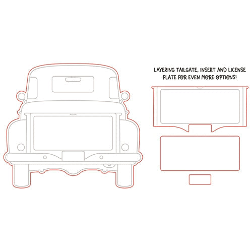 Simon Says Stamp! Honey Bee BIG PICKUP TAILGATE Dies hbds284