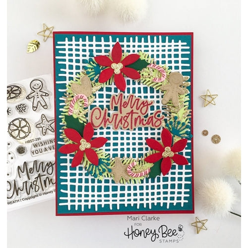 Simon Says Stamp! Honey Bee BURLAP A2 BACKGROUND Die hbdsba2b