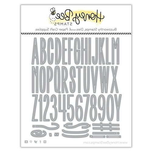 Simon Says Stamp! Honey BEE NARROW UPPERCASE ALPHA Dies hbdsbnua