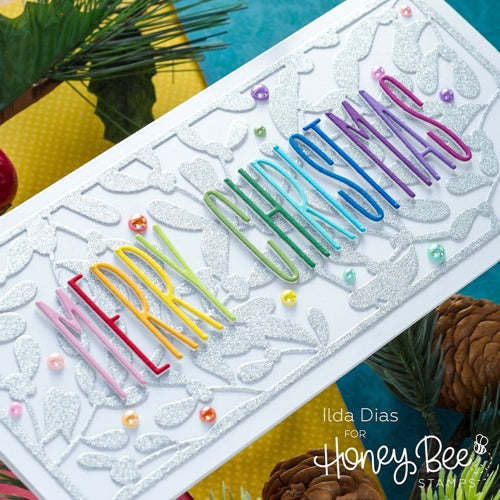 Simon Says Stamp! Honey BEE NARROW UPPERCASE ALPHA Dies hbdsbnua