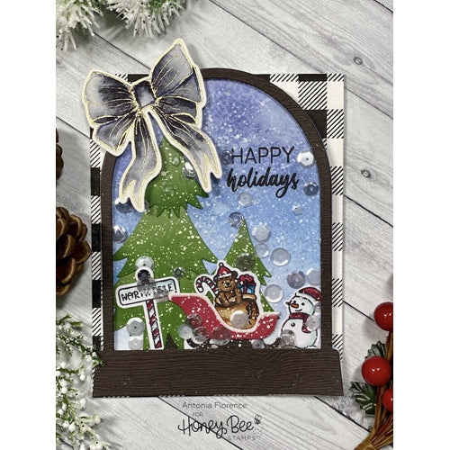 Simon Says Stamp! Honey Bee SNOW GLOBE A2 SHAKER Dies hbdssga2
