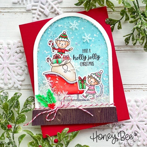 Simon Says Stamp! Honey Bee SNOW GLOBE A2 SHAKER Dies hbdssga2